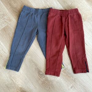 Tea Collection Boy Zip Ankle Pant Jogger Sweatpants Bundle